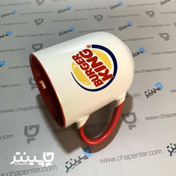 چاپ لیوان سرامیکی 6006 دسته و داخل رنگی قرمز